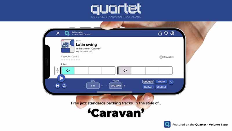 Caravan - Quartet Jazz Standards App Backing Tracks