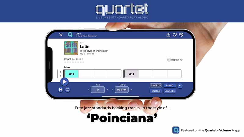 Poinciana - Quartet Jazz Standards App Backing Tracks