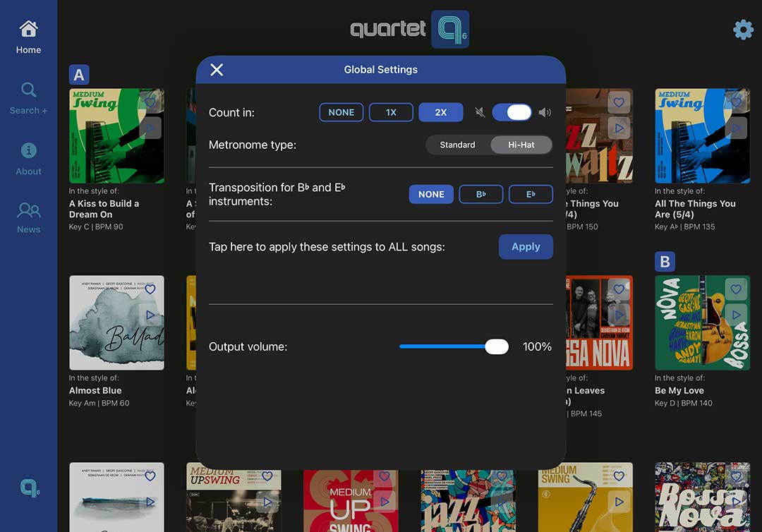 Quartet Global Settings